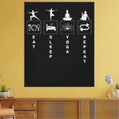 Eat Sleep Yoga Repat Canvas Afdruk (Insitu (Woonkamer))