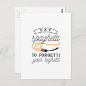 Eat Spaghetti Briefkaart (Voorkant / Achterkant)