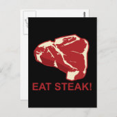 Eat STeak Briefkaart (Voorkant / Achterkant)
