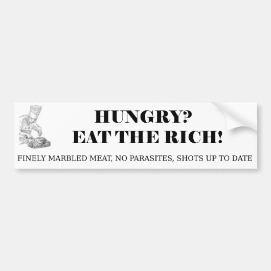 Eat the Rich Bumpersticker (Voorkant)
