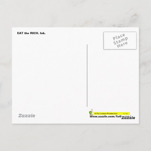 EAT the RICH - Carte postale (Dos)