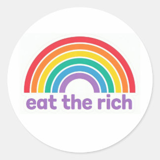 Eat The Rich Regenboog Retro Stickers