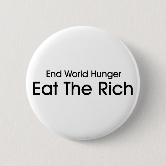 Eat the Rich Ronde Button 5,7 Cm (Voorkant)