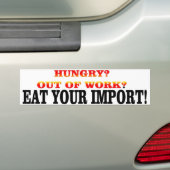 EAT UW INVOER BUMPERSTICKER (Op auto)