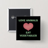 Eat Vegetables Button (Voorkant /achterkant)