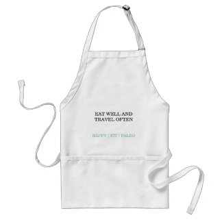 eat well and travel often apron standaard schort