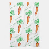 Eat Your Carrots Watercolor  Theedoek (Verticaal)