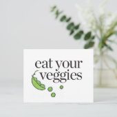 Eat Your Veggies Briefkaart (Staand voorkant)