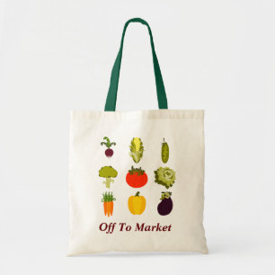 Eat Your Veggies Grocery Bag Tote Bag