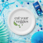 Eat Your Veggies Papieren Bordje (Feest)