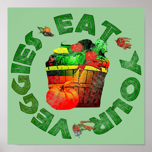 Eat Your Veggies Poster (Voorkant)