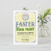 Eater Egg Hunt Gele Waterverf Flyer Kaart (Staand voorkant)