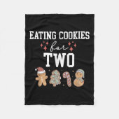 Eating Christmas Cookies For Two Pregnancy Reveal Fleece Deken (Voorkant)