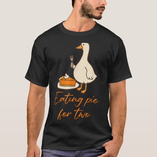 Eating E For Two Thanksgiving Pregnancy Announceme T-shirt (Voorkant)