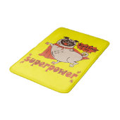 Eating is my superpower red cloak pug comic style badmat (Gekanteld)