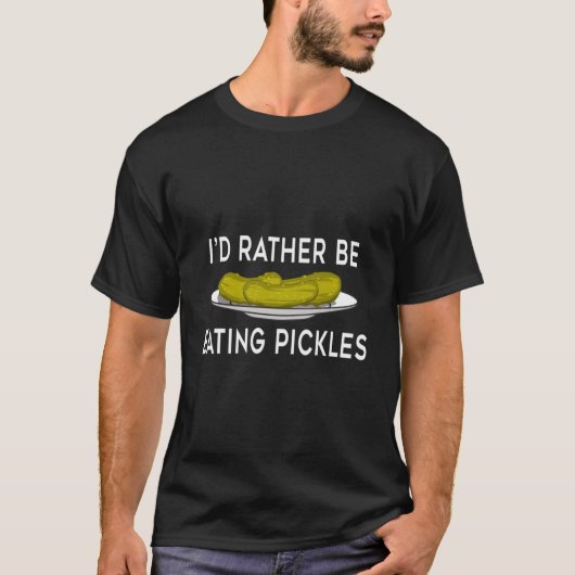 Eating Pickles Pickle Vegetables T-shirt (Voorkant)