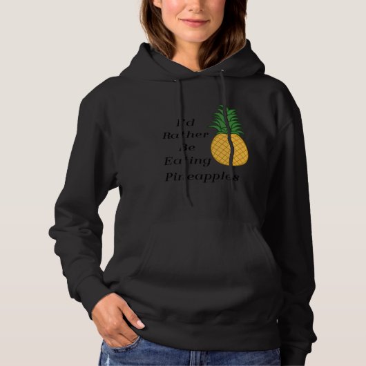 Eating Pineapples Cute Fruit  Tropical Fruits Hoodie (Voorkant)