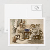 Eating Soup at the Barracks, from 'L'Estampe Moder Briefkaart (Voorkant / Achterkant)