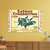 Eatmor Cranberries Brand Label Canvas Afdruk (Insitu (Woonkamer))