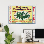 Eatmor Cranberries Brand Label Poster (Thuiskantoor)