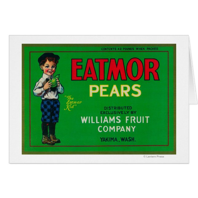 Eatmor Pear Crate LabelYakima, WA (Devant horizontal)