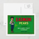 Eatmor Pear Crate LabelYakima, WA Briefkaart (Voorkant / Achterkant)