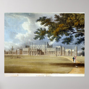 Eaton Hall, Entrance Front, van Ackermann's Repo Poster