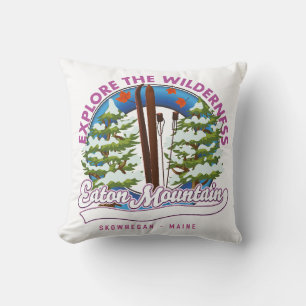 Eaton Mountain Skowhegan, Maine logo Kussen