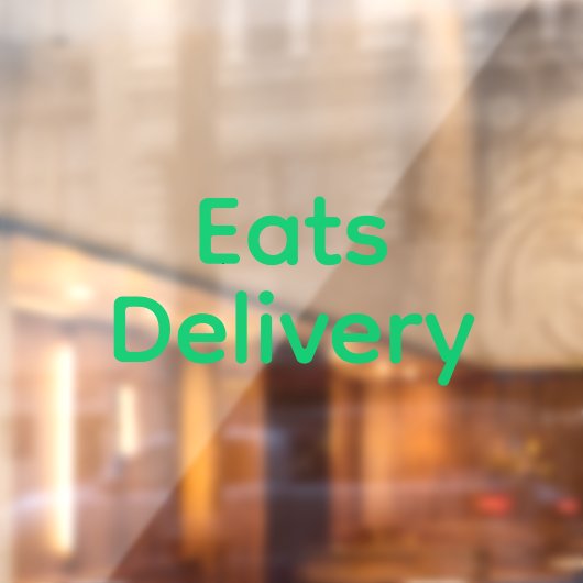 Eats Bezorgchauffeur Raamsticker (Vel 2)