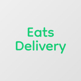 Eats Delivery Driver Window Decal