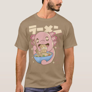 EATSALOTL RAMEN Japanse Axolotl Eating Noodles Ja T-shirt