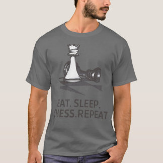 EATSLEEPCHESSREPEAT-telefoongesprekken en andere c T-shirt