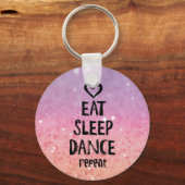 EatSleepDanceglitter.jpg Sleutelhanger (Voorkant)
