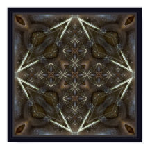 Eau agate gemstone fractal art poster