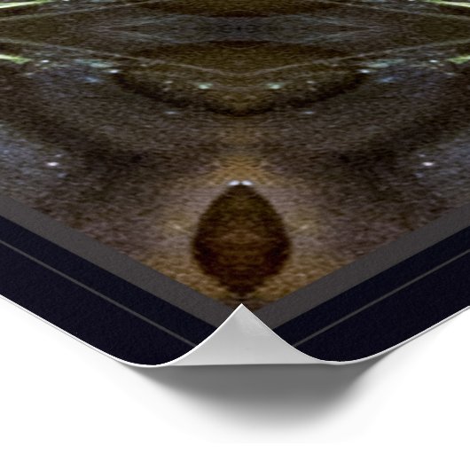 Eau agate gemstone fractal art poster (Coin)