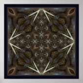Eau agate gemstone fractal art poster (Devant)