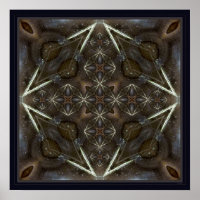 Eau agate gemstone fractal art poster