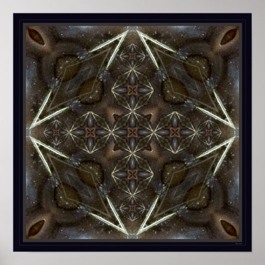 Eau agate gemstone fractal art poster (Devant)