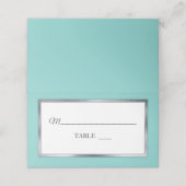 Eau | ARGENT | Cartes De Place Blancs Simple Et Él (Extérieur déplié)