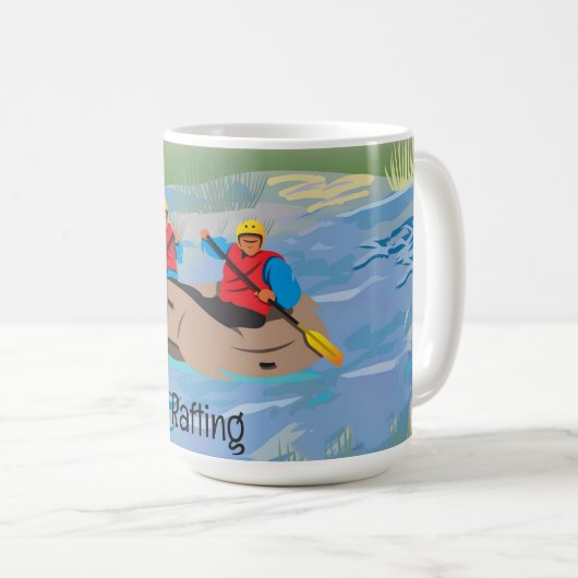 Eau Blanche Conception de Rafting Café Mug (Devant droit)