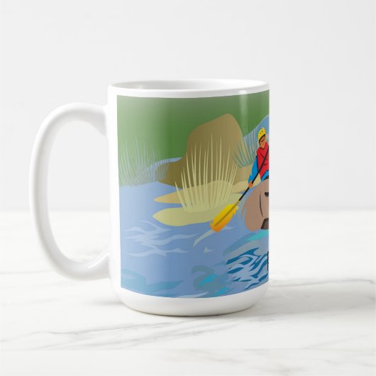 Eau Blanche Conception de Rafting Café Mug (Gauche)