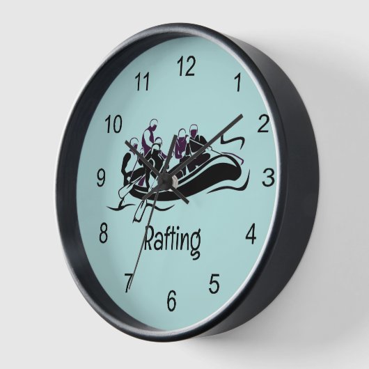 Eau Blanche Conception de Rafting Horloge murale (Angle)