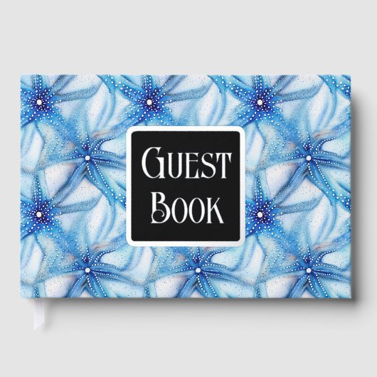 Eau bleu bleu de Starfish feuille de plage motif (Recto)