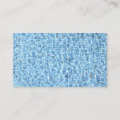 Eau bleue à l'intérieur Carte de visite instructeu (Dos)