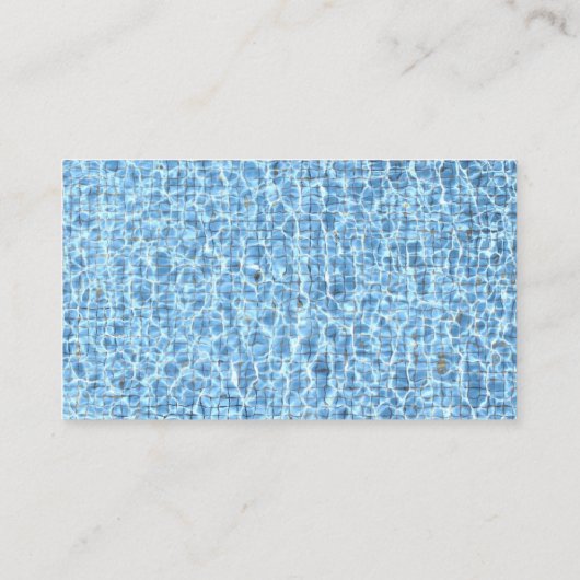 Eau bleue à l'intérieur Carte de visite instructeu (Dos)