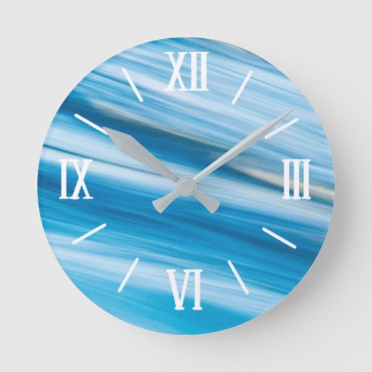 Eau bleue claire Mur Horloge (Recto)
