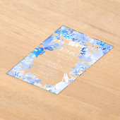 Eau bleue Fleur Mariage Invitation (Poser)