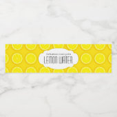 Eau citron personnalisé citron jaune étiquettes (Étiquettes simples)