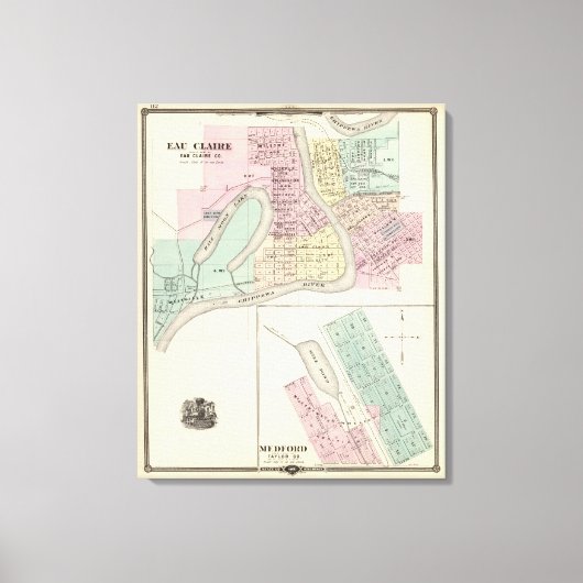 Eau Claire en Medford Canvas Afdruk (Voorkant)