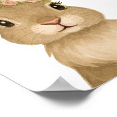 Eau couleur bébé lapin poster de pépinière (Coin)